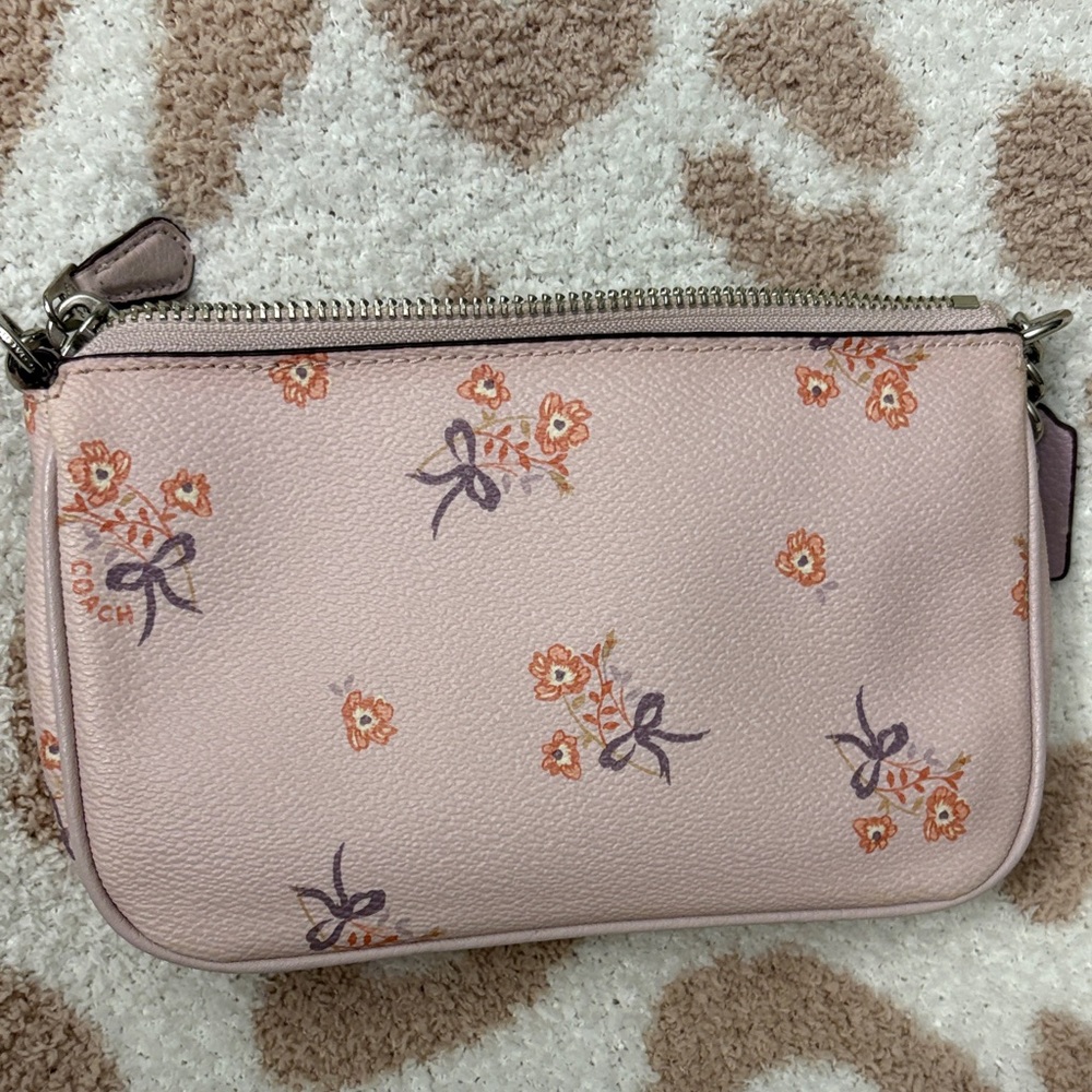 Coach Light Pink Floral Wristlet - Picture 3 of 9